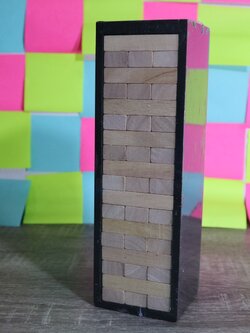 เกมตึกถล่มไม้ยางพาราขนาดกลางสูง 24 cm. (Rubber Wood Jenga M)