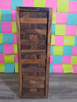 Jenga เจงก้า คอนโดไม้ เกมดึงไม้ เกมตึกถล่มแบบไม้ไซส์จัมโบ้ (Size XXL)