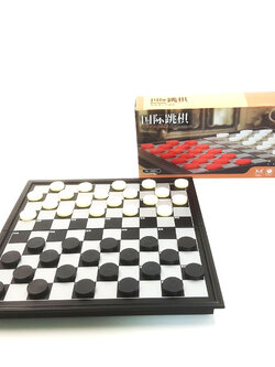 หมากฮอสแม่เหล็ก 20 ตัวเดิน กระดาน 10x10 ช่อง No.3800C (Checker)