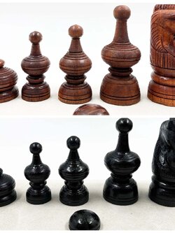 ตัวหมากรุกไทยไม้สักชุดภูคา