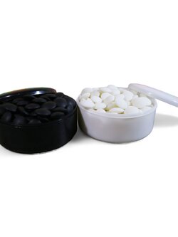 เม็ดหมากล้อมเมลามีนพร้อมโถหมาก