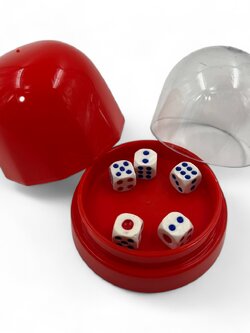 ลูกเต๋าโกหกทรงรีแบบมีฝาใส