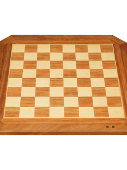 กระดานหมากรุกสากลไม้เคลือบผิวอย่างดีทรงแปดเหลี่ยมขนาด47x47 cm. ช่องขนาด3.5x3.5 cm.