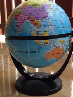 ลูกโลกขนาดเส้นผ่าศูนย์กลาง 10 cm.แบบไม่ใส่ถ่าน
