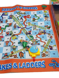 บันไดงูกระดานผ้าขนาดใหญ่พร้อมเครื่องหมุน (80 cm.x65cm.)No.CR-1404