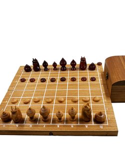 ชุดหมากรุกไทยพร้อมตัวหมากชุดกุมภัณฑ์พร้อมกล่องไม้แบบหีบล็อค