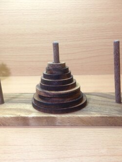 เกมแก้ปริศนาหอคอยฮานอย 9 ชั้น งานแฮนเมด