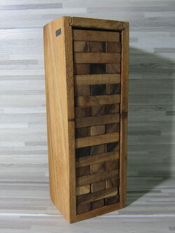 Jenga เจงก้า เกมตึกถล่มแบบไม้ไซส์ใหญ่(Size L)แบบขัดเสี้ยน เกมดึงไม้ คอนโดไม้