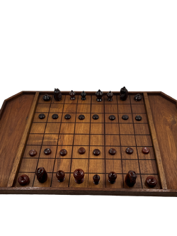 ชุดหมากรุกไทยกระดานไม้ช่อง 5.5x5.5ซม..พร้อมตัวหมากชุดพลราม