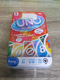 UNO กันน้ำการ์ดขอบขาวพร้อมกล่องเหล็ก