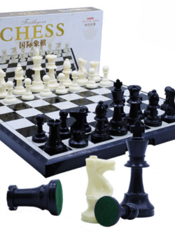 หมากรุกสากลแม่เหล็กพลาสติกอย่างดี