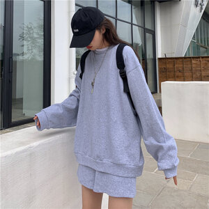 พร้อมส่ง 2 สี 🥛🦒 Simta set เซตเสื้อแขนยาวกางเกงขาสั้น (เซต 2 ชิ้น) (36539)