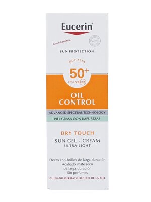 ส่งฟรีลงทะเบียนมีพร้อมส่งค่ะ Eucerin Sun Oil Control Gel-Cream Dry Touch SPF 50+ 50 ml