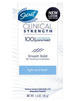 (Pre-order) Secret Clinical Strength Antiperspirant & Deodorant Advanced Solid, Light and Fresh 1.6 oz (45 g)