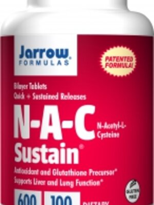 ส่งฟรีลงทะเบียนมีพร้อมส่งค่ะ Jarrow Formulas N-A-C Sustain N-Acetyl-L-Cysteine 600 mg 100 Bilayer Tablets