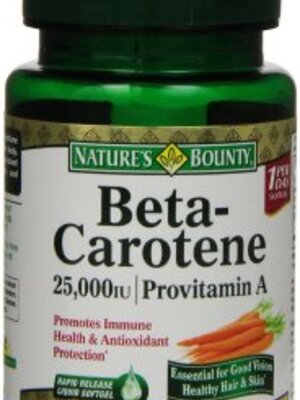 (Pre-order) Nature's Bounty Beta-Carotene Provitamin A 25,000 IU, 100 Softgels