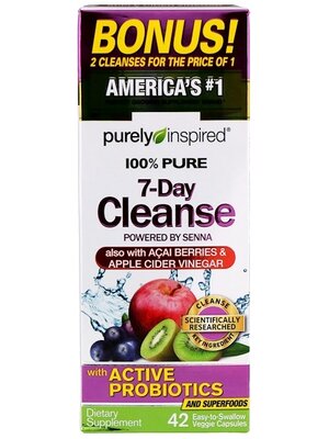 ส่งฟรีลงทะเบียนมีพร้อมส่งค่ะ Purely Inspired 100% Pure 7-Day Cleanse 42 Easy-to-Swallow Veggie Capsules