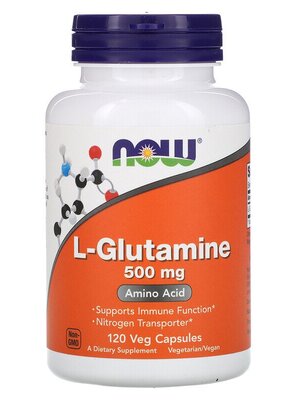 Now Foods L-Glutamine 500 mg 120 Veg Capsules