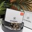 Chanel Vintage Logo Leather Belt VIP Gift With Purchase (GWP) พรีเมี่ยมกิ๊ฟ Limited จาก CHANEL PARFUME DUTYFREE วัสดุ Calfskin หนังแท้เรียบสวย หัวเข็มขัดโลโก้แบรนด์ 3D Vintage สายปรับระดับได้ มาในดีไซน์คลาสสิคเรียบหรูเข้ากับทุกลุ๊คแบบไม่มีเอ้าท์ พร้อม Ori