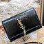 VIP YVES SAINT LAURENT YSL BAG / YSL Small Kate Bag กระเป๋าสะพายดีไซน์ทรงสี่เหลี่ยมหนังเรียบสวยอยู่ทรงเปิดปิดด้วยฝาปิดกระดุมด้านหน้าประดับโลโก้แบรนด์อะไหล่ทองพร้อมโซ่ห้อยฟรุ้งฟริ้ง ภายในโล่งสามารถใส่มือถือ กระเป๋าสตางค์ ของจุกจิกได้เยอะมีสายสะพายโซ่ต่อหนั