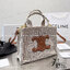 CELINE Tote Bag / CELINE Small Cabas Thais in Textile with Celine All-Over Print กระเป๋าทรงโท้ทรูปทรงสวย ประดับโลโก้หนังด้านหน้า จุของได้กำลังดี