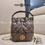 TORY BURCH WILLA MINI BUCKET BAG NEW ARRIVAL สุดปัง กระเป๋าสะพายทรงบัคเก็ต สวยผู้ดี โดดเด่นด้วยโลโก้สีทองดูหรู อัพลุคผู้ดี๊ผู้ดี วัสดุหนังแท้ ดีไซน์บุนวม เส้นคมดีเทลหรู เปิด-ปิดหนังรูดปากกระเป๋า มีหูหิ้วในตัว คล้องแขนเก๋ๆ ภายในเป็นช่องโล่ง มีช่องย่อย ใส่ข