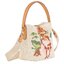 LONGCHAMP ROSEAU ESSENTIAL FLEURS Bucket bag S - กระเป๋าทรงถังขนาดเล็ก วัสดุผ้าฝ้าย ลายปักษ์ดอกกุหลาบ Roseau เป็นคอลเล็คชั่นที่สดใสและเรียบง่าย ซับในสีพื้น อะไหล่สีทอง น้ำหนักเบา จุของได้เยอะ มีสายสะพายไล่ ถอดสายได้ Crossbody ได้