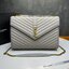หนังแท้ YSL college large chain bag in quilted leather 30cm กระเป๋าสะพายใบใหญ่ ดีไซน์ทรงสวยหรู ตอบโจทย์ได้ทุกสไตล์ ภาพสินค้าถ่ายจากงานขายจริง ใช้งานต่างประเทศได้