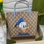 VIP 】Animal-Friendly Gucci Kid GG Supreme Tote Bag งานหนังแท้ทรงตั้งสวย ขนาดกะทัดรัด จุของได้เยอะ ใช้ได้ทั้งเด็กและผู้ใหญ่ น่ารักมากค่ะ **ขายดีตลอดกาล**