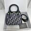 DIOR SMALL BOSTON BAG Blue Oblique Embroidery / DIOR Box Bag กระเป๋าสะพายทรงกล่อง New for Winter 2023 คอลผู้ดี สวยหรู ตอบโจทย์และแมทช์ได้กับทุกลุคทุกสไตล์