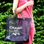 NEW! Chanel Shopping Bag With Chain กระเป๋าสะพายใบใหญ่ทรง Shopping Bag Limited Edition พรีเมี่ยมกิ้ฟของแท้นำเข้าจาก Chanel Perfume Counter ใบใหญ่วัสดุ Nylon โปร่งปั้มโลโก้แบรนด์สวยหรู เปิดปิดด้วยแถบแม่เหล็กซ่อนด้านใน บุฟองน้ำที่ฐานมาพร้อมสายสะพายโซ่ร้อยหน