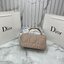 8" DIOR Mini Dior Ange Bag / Dior Clutch Bag Macrocannage CD clasp with white resin pearl กระเป๋าถือพร้อมสายสะพาย ประดับตัวล็อคมุก สวยงามเหนือกาลเวลา เกรดออริ 1:1