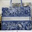 DIOR Book Tote Fluorescent Blue Toile de Jouy Reverse Embroidery เกรดออริจินอล ภาพสินค้าถ่ายจากงานขายจริงใช้งานต่างประเทศได้