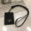 ที่ห้อยบัตรสุดหรู จากแบรนด์ PRADA ช่องใส่บัตรด้านหน้าและด้านหลัง ใส่บัตร ประชาชน บัตร ATM ได้ อะไหล่ปั้มแบรนด์สีทอง