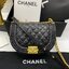 Chanel small boy messenger bag black caviar / Chanel 22A Boy 8" เกรดออริจินัล กระเป๋าสะพายทรง BOY Half Moon จากคอลเลคชั่น 22A รูปทรงโค้งเป็นตัว U ไซส์เล็ก หนังคาเวียสีดำ อะไหล่ทอง สวยเก๋มากๆ เลยค่ะ สายยาวสะพาย crossbody ได้นะคะ หรือจะทบสายแล้วสะพายแบ