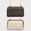 หนังแท้ CELINE CLUTCH WITH CHAIN IN TRIOMPHE CANVAS AND LAMBSKIN