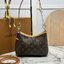 ORI หนังแท้ | LV Mini CarryAll Monogram canvas กระเป๋าสะพายไซ์เล็ก แครี่ออลรุ่นใหม่ มาพร้อมห่วงโซ่หัวใจห้อยสุดคิ้ว และสายสะพายแยกถอดได้ สวยหรูคลาสสิก