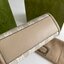 หนังแท้ GUCCI Mini tote bag with Interlocking G พร้อมส่งที่ไทย Beige and white GG Supreme canvas เกรดออริจินอล ภาพสินค้าถ่ายจากงานขายจริง ใช้งานต่างประเทศได้ The mini tote bag is complete with an oatmeal leather trim and an Interlocking G tag.