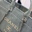 ORI หนังแท้ | Chanel Deauville Tote Bag กระเป๋าสะพายทรงโท้ทช้อปปิ้ง ใบใหญ่ ภายในโล่งกว้าง จุของได้เยอะ