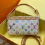 LOUIS VUITTON TAKASHI MURAKAMI X LOUIS VUITTON WHITE MONOGRAM MULTICOLORE POCHETTE ACCESSOIRES