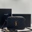 VIP 】หนังแท้ YSL SAINT LAURENT Lou Medium Monogram YSL Calf Crossbody Bag