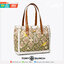 Tory burch T- Monogram Jacquard Embroidered Small Tote กระเป๋าถือหรือสะพายไหล่ วัสดุ Canvas ปักษ์ลายแบรนด์ ในคอลเล็คชั่น Spirit/Summer2021ปักษ์ลายความเป็นธรรมชาติ ประณีต อะไหล่ทองสวยหรู