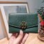 TORY BURCH KIRA MIXED MATERIALS MEDIUM FLAP WALLET กระเป๋าสตางค์ใบกลาง รุ่นยอดนิยม ดูหรูหรา ดูแพง ดีไซน์คลาสสิค ขนาดกำลังพอเหมาะ
