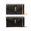 VIP GIFT 】หนังแท้ Saint Laurent envelope crossbody wallet on chain ใหม่ล่าสุด กระเป๋าสะพาย มีอะไหล่ทองสุดหรู และอะไหล่สีดำสีดำสุดคลาสสิก เหมาะกับสาวๆออฟฟิศที่ชอบพกพาสะดวก วัสดุหนังลายคาร์เวียสวยหรู ห้ามพลาดจ้ะ!!