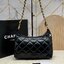 CHANEL HOBO BAG Shiny Leather & Gold-Tone Metal 26cm กระเป๋าทรงโฮโบ ดีไซส์สวยเรียบหรู เกรดออริ สลับแท้ 1:1 ใช้งานต่างประเทศได้