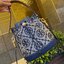 ของแท้ 💯% 】Tory Burch Monogram Jacquard Bucket Bag กระเป๋าถือหรือสะพายไหล่ วัสดุผ้า Canvas โลโก้ Jacquard ทรงถัง ตั้งอยู่ทรง