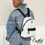 M.C.M Stark Side Studs Backpack in Visetos M.C.M small backpack กระเป๋าเป้ ขนาดเหมาะกำลังดีที่ไม่ชอบแบกของหนักมาก ใช้ได้ทั้งหญิง/ชาย ตกแต่งหมุดอะไหล่ทองด้านข้าง สวยหรู วัสดุหนังแคนวาสคุณภาพดี เปิด-ปิดด้วยซิป ภายในเป็นหนังแท้ จุของได้พอสมควร สายสะพายสามารถ