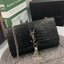 VIP 】หนังแท้ YSL Saint Laurent Kate Tassel Bag in Black Crocodile-Embossed Leather with Chain