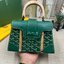 10 สี ORI หนังแท้ | GOYARD Saïgon Souple Mini Bag 20cm กระเป๋าถือ/สะพายดีไซน์หูจับไม้เป็นเอกลักษณ์ที่สวยหรูหราสง่างาม