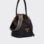 Prada leather bucket bag กระเป๋าสะพายทรงขนมจีบ ดีไซน์เรียบ แต่หรู น่าใช้มากๆ หนังสวยมาก วัสดุหนัง pepble สัมผัสนิ่มมือ ตกแต่งโลโก้สีทองตัดหนังดำ คือเลิศ!! ปากกระเป๋ารูดเปิดปิดได้ สะดวกใช้งาน ภายในโล่งกว้าง จุของได้เยอะ ไม่ธรรมดาเลย พิเศษ!! นอกจากสายคล้องใ